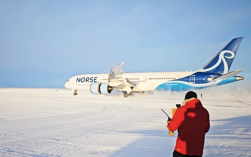 Le Boeing 787 Dreamliner effectue un atterrissage historique en Antarctique