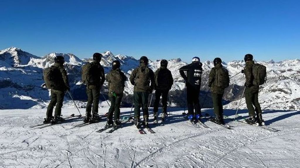 L'entraînement de la princesse Leonor dans la neige