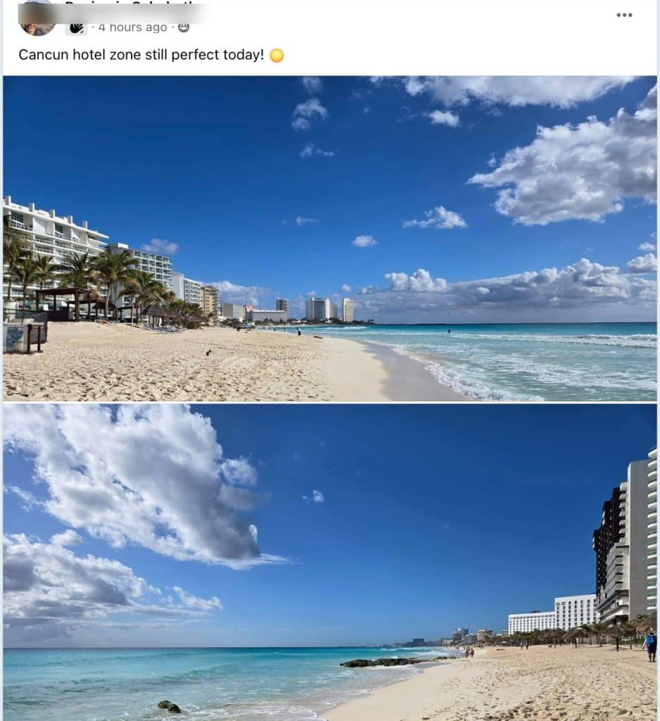 La plupart des plages des Caraïbes mexicaines restent exemptes de sargasses début février