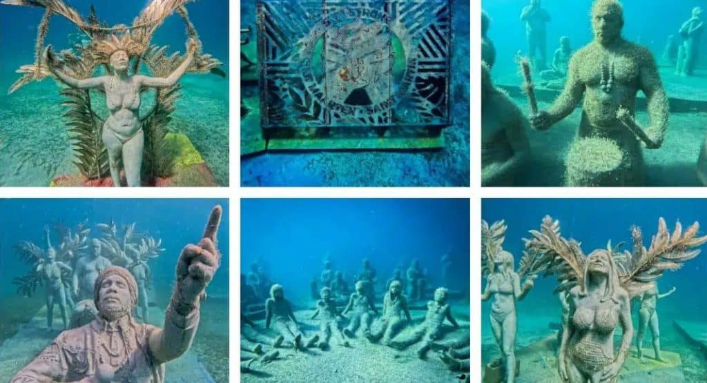 Sous le parc de sculptures SXM