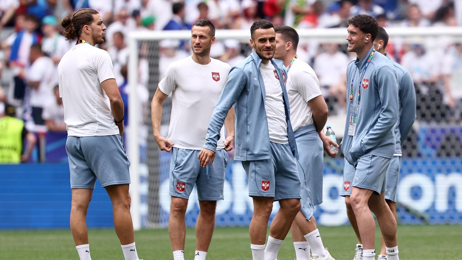 Jugadores serbios durante en la Eurocopa 2024 de Alemania