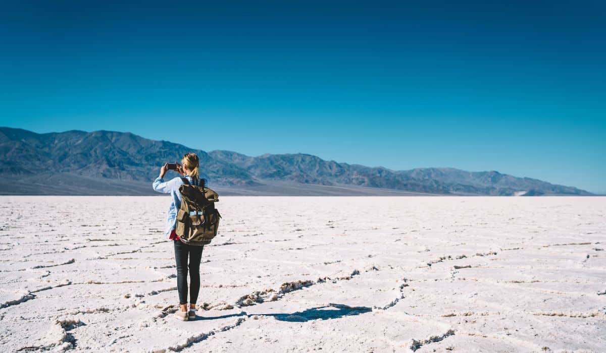 Going Under Sea Level While On Land In Death Valley