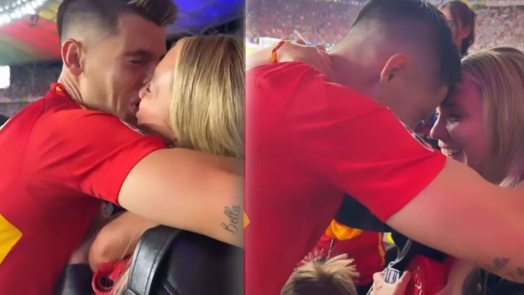 Les images des larmes et du baiser d'Álvaro Morata avec Alice Campello après le coup de sifflet final