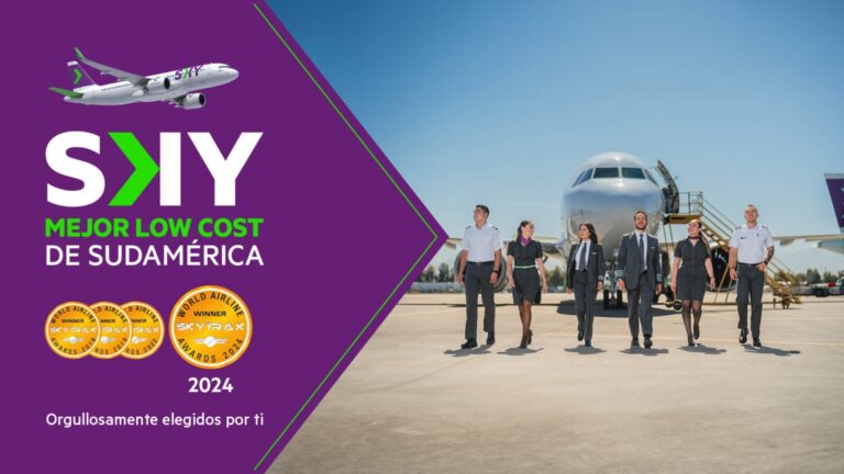 SKY Airline récompensée pour la quatrième année au classement mondial de l'aviation