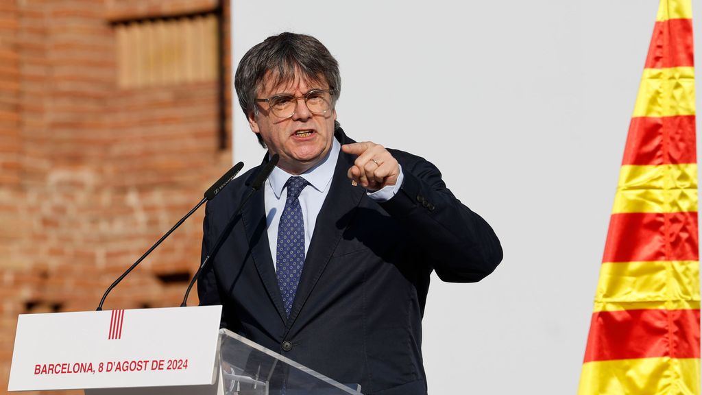 Acto de bienvenida del expresidente catalán Carles Puigdemont