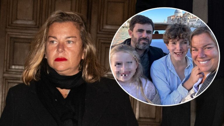 son mari et ses deux enfants