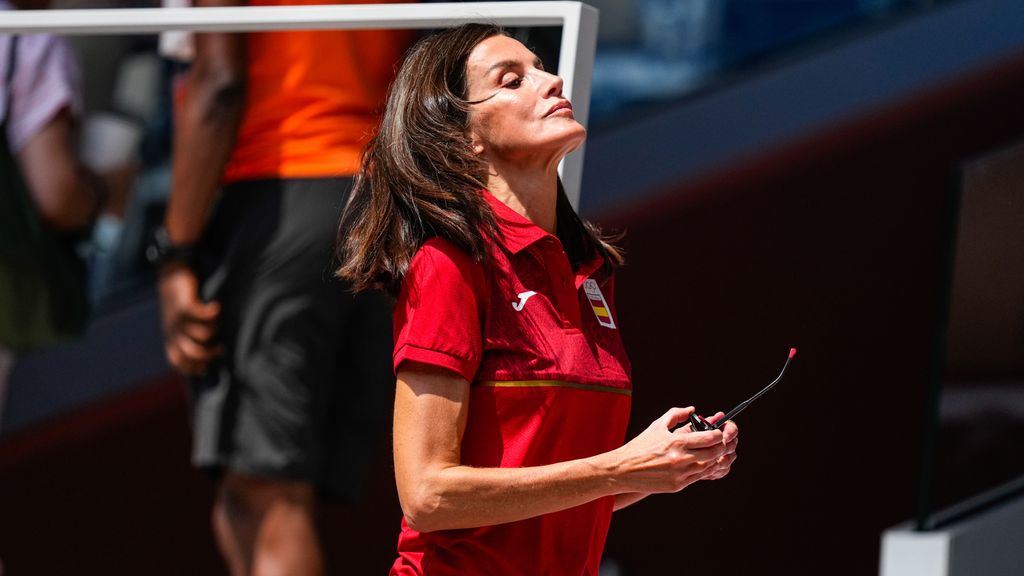 La reine Letizia, lors d'une des compétitions de Paris 2024