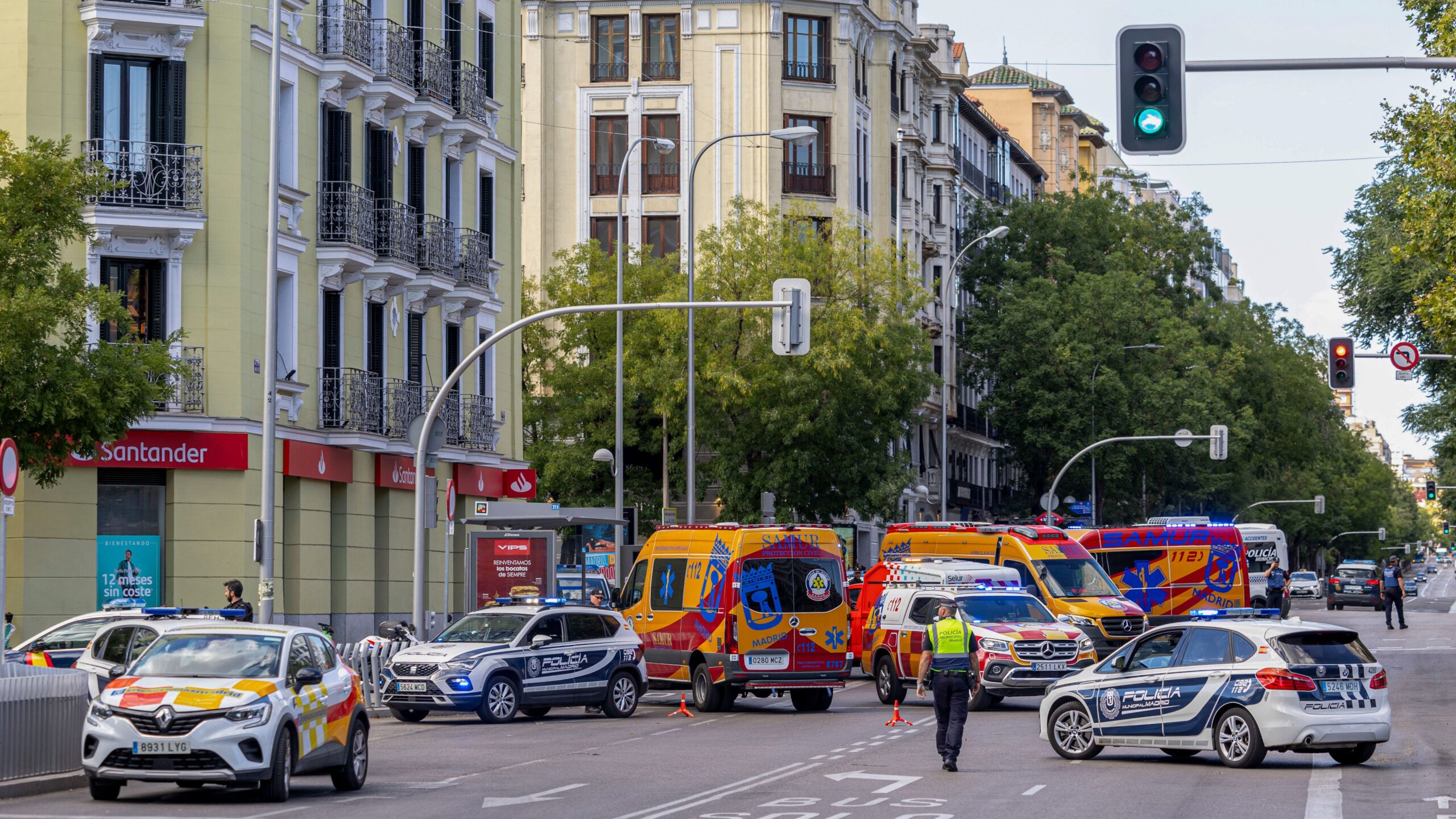 Trois femmes et un bébé blessés lorsqu'ils ont été heurtés par une voiture de police à Madrid