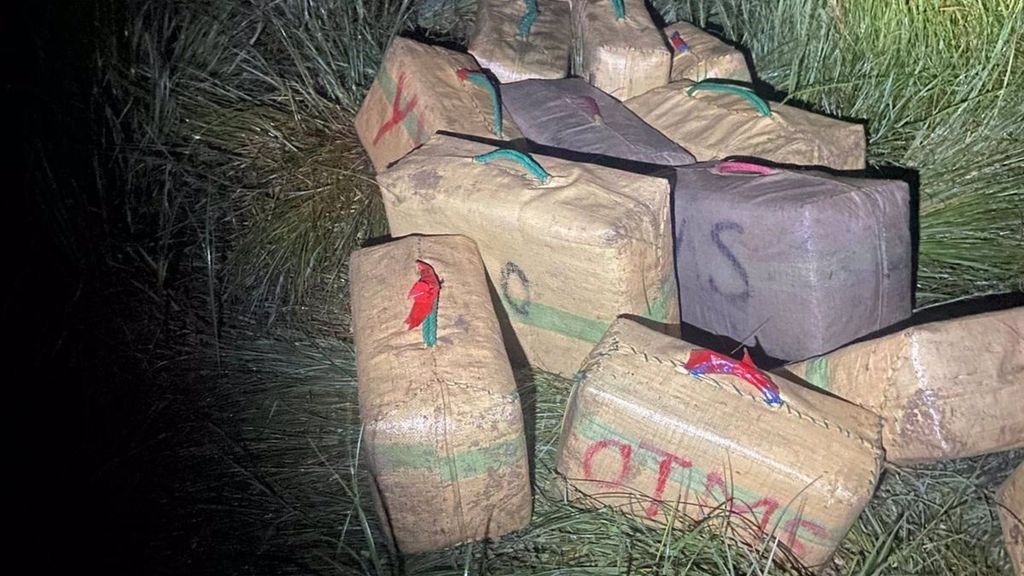 Balles de haschisch récupérées lors d'une opération contre le trafic de drogue à Sanlúcar dans une image d'archive