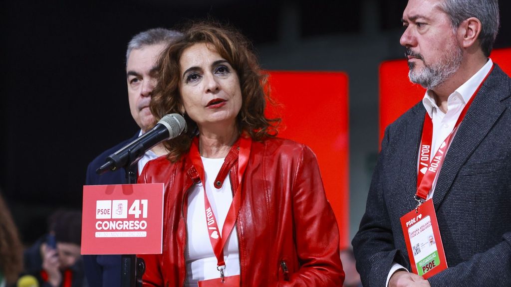 María Jesús Montero lors de la première journée du 41e Congrès fédéral du PSOE à Séville.