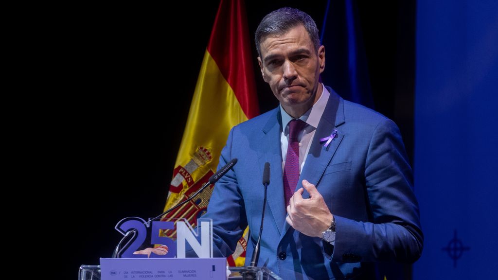 Pedro Sánchez intervient lors de l'événement à l'occasion de la Journée internationale contre la violence de genre