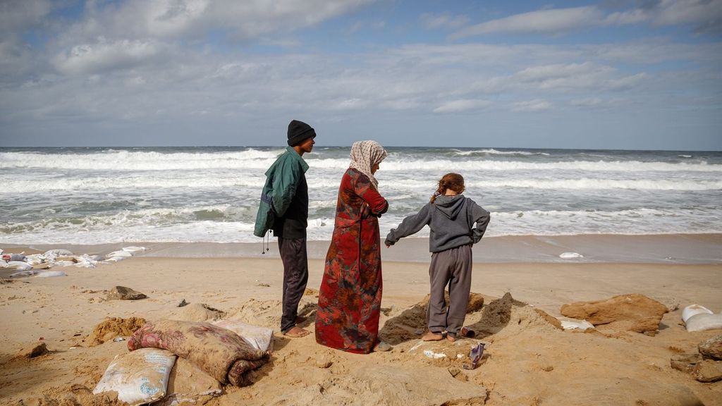 Image d'archive de Palestiniens déplacés dans la bande de Gaza
