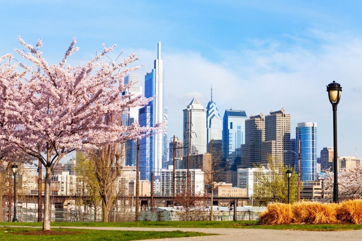 Vues scéniques d'avril à Philadelphie