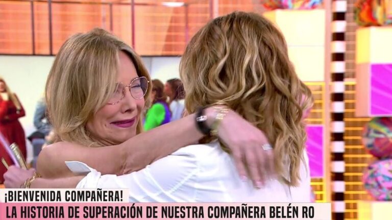 Cela a été la réception passionnante d'Emma García et des collaborateurs de «Fiesta» à Belén Rodríguez