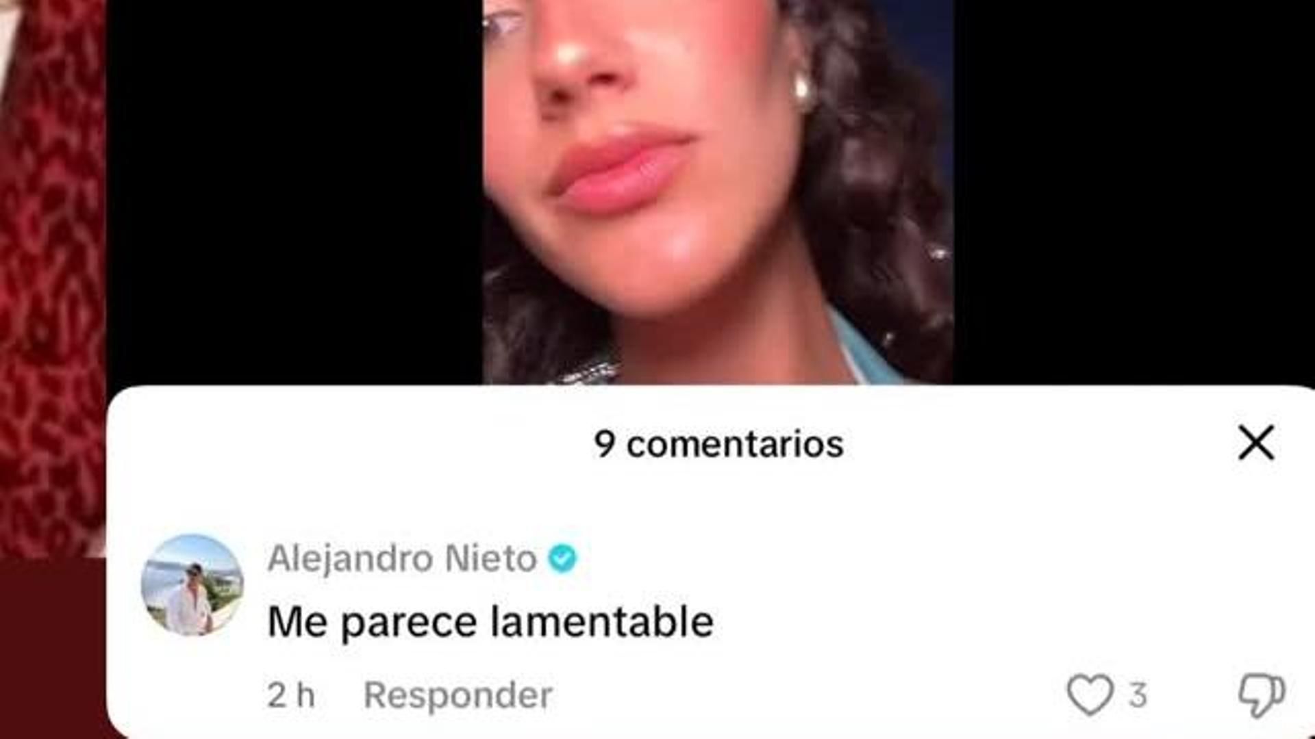 Alejandro Nieto commente le dernier poste de Tania Medina: "Cela semble malheureux"