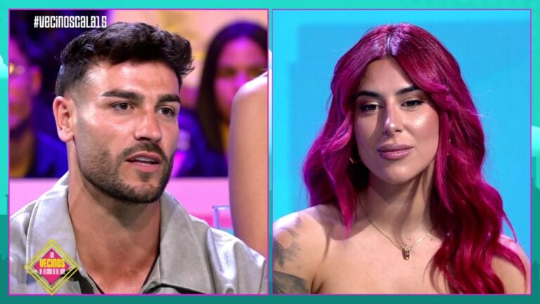 Gerard Arias et Bea Retamal se disputent sur le plateau après avoir embrassé le quartier