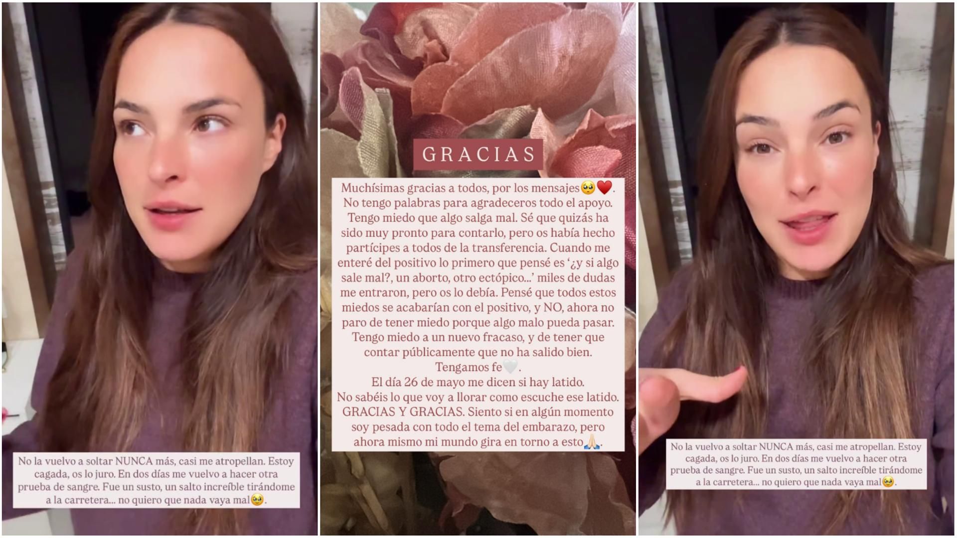 Marta Peñate parle de la peur qui a été prise après avoir rendu sa grossesse publique