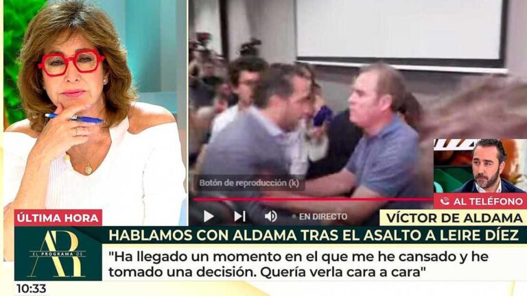 Víctor de Aldama parle de son «agression» dans un acte de Leire Díez