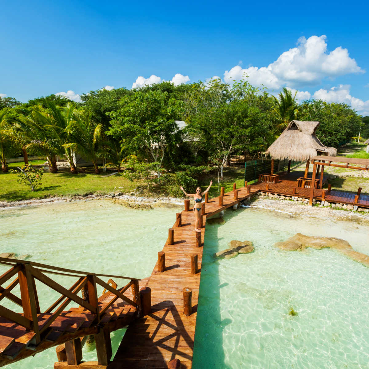Femme à Bacalar, Mexique