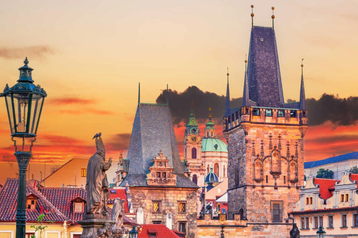 Paysage urbain médiéval de Prague, Tchéquie