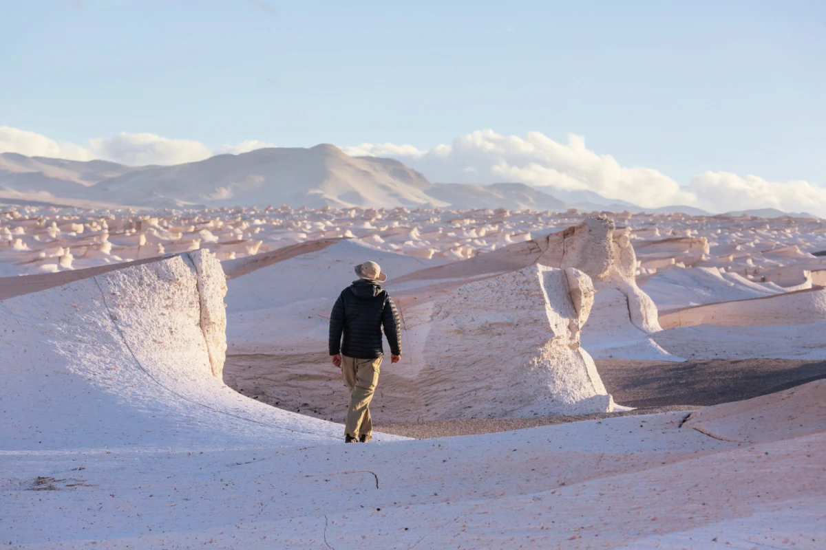 Aperçu touristique des paysages pittoresques fantastiques du nord de l'Argentine. De beaux paysages naturels inspirants. Formations du Campo de Piedra Pomez.