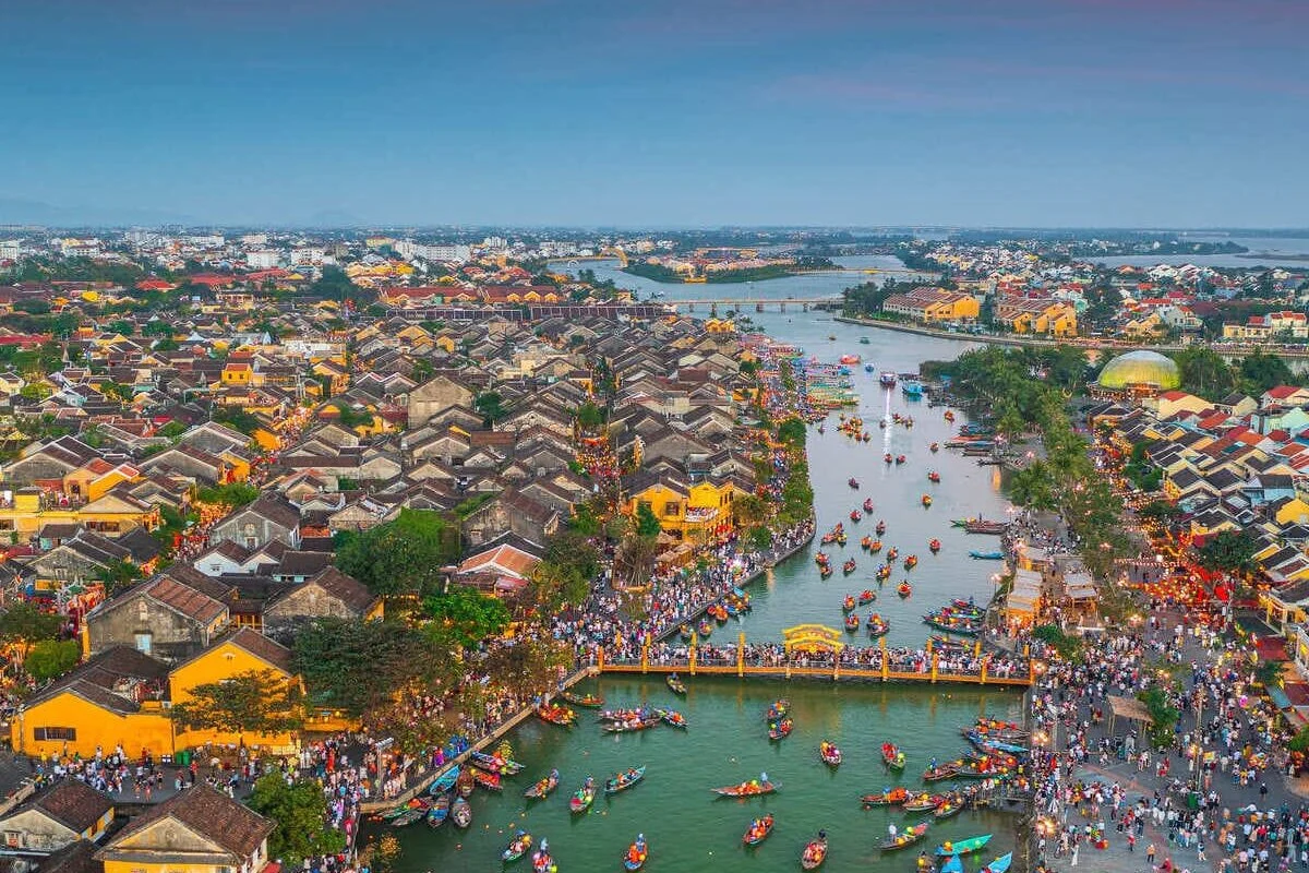 Vue aérienne de Hoi An, Vietnam