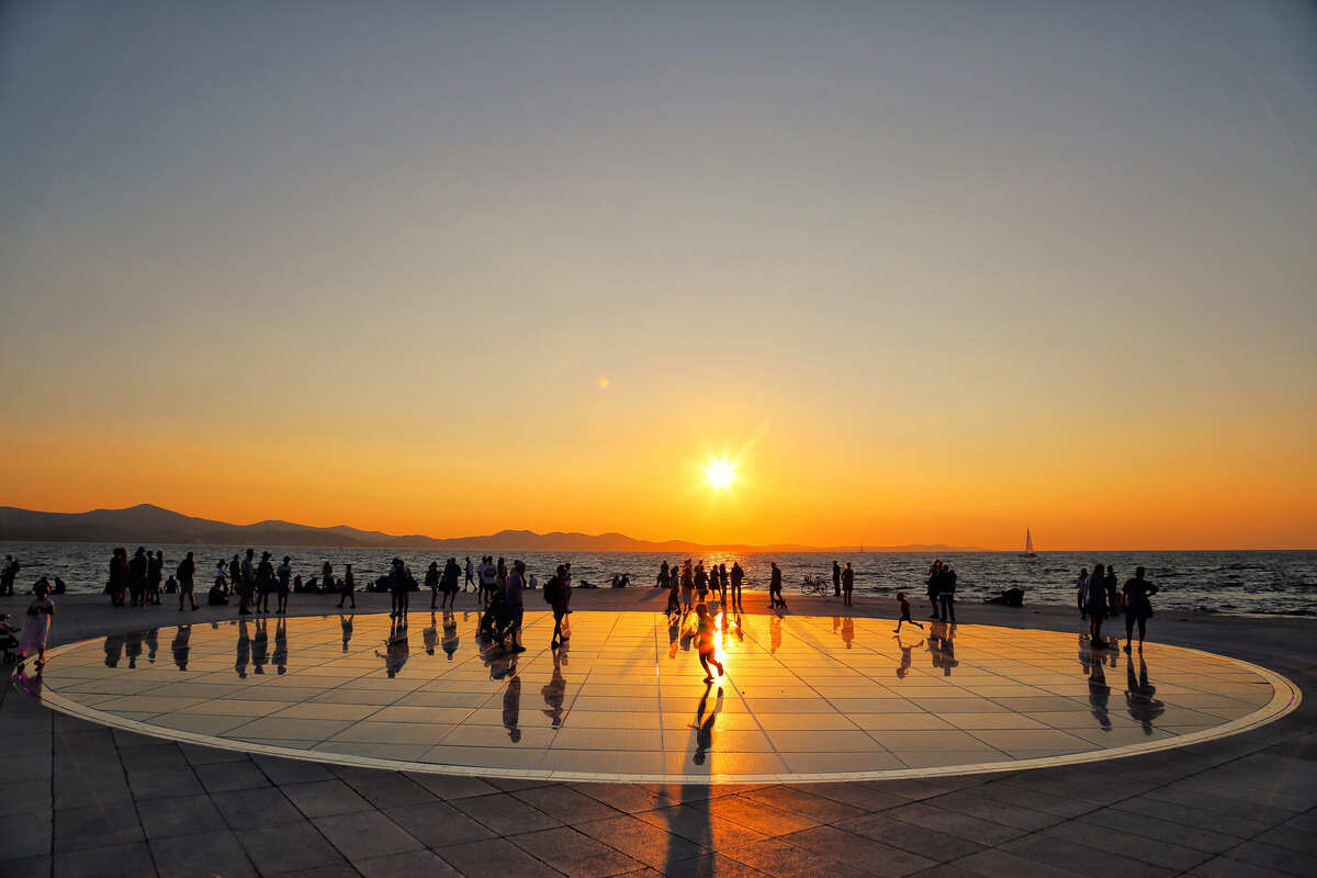 Coucher de soleil à Zadar, Croatie