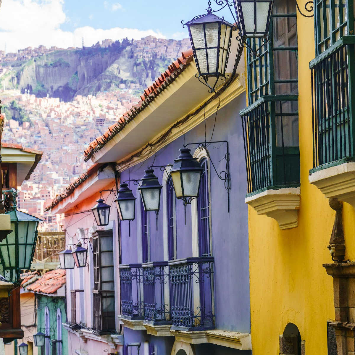 Façades colorées à La Paz, Bolivie