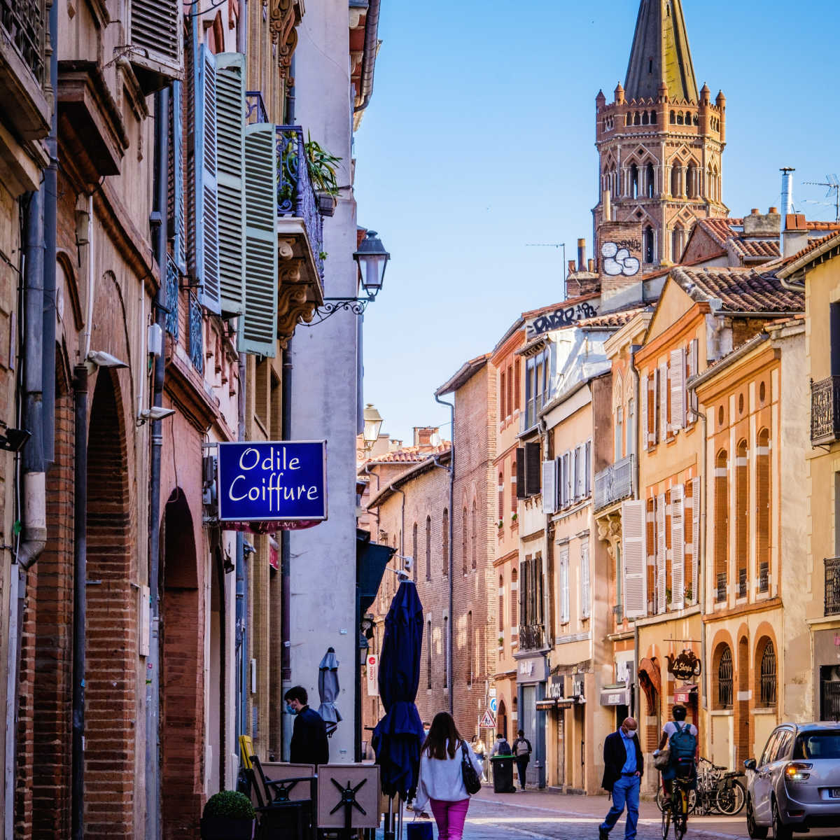 Rue charmante à Toulouse, France