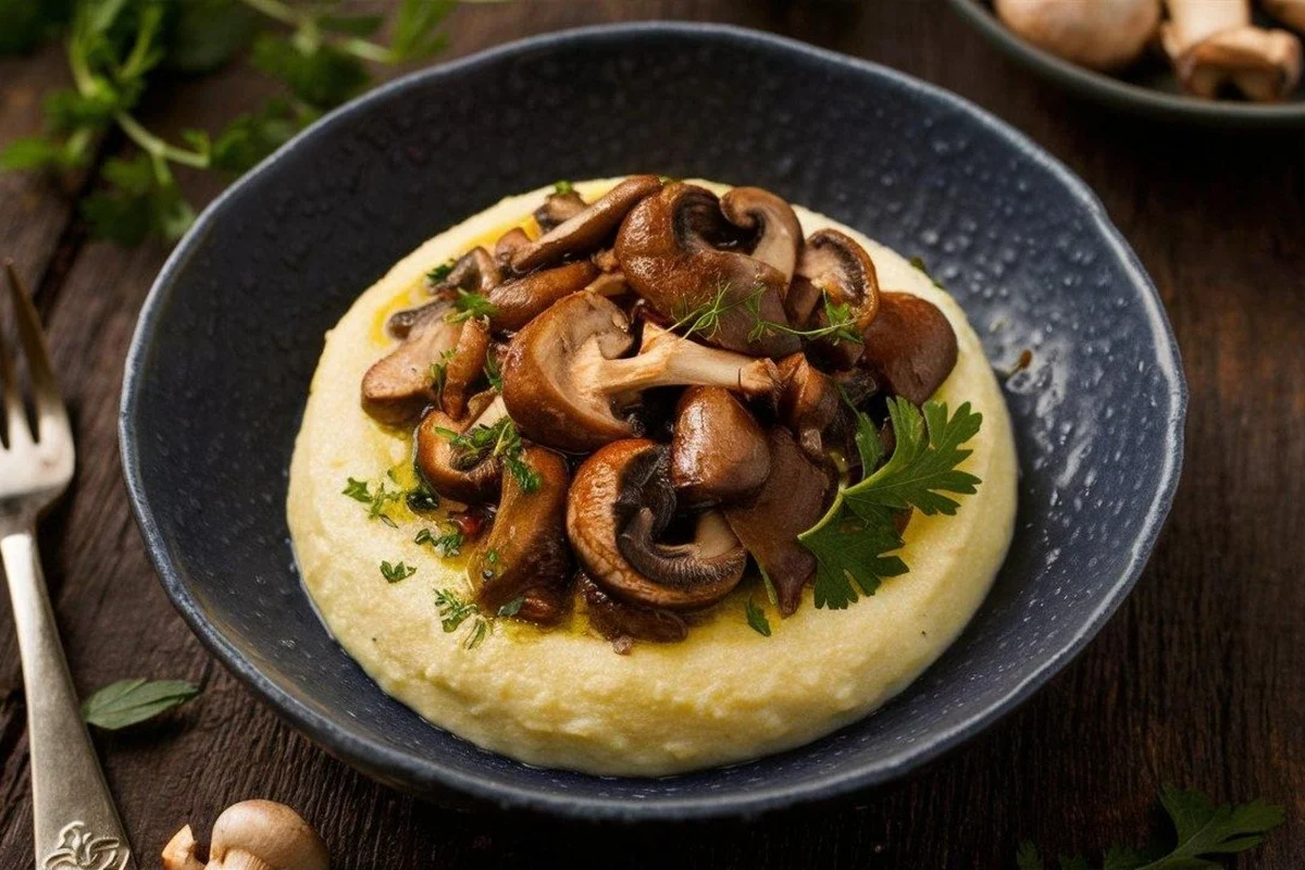Un plat de polenta, Italie