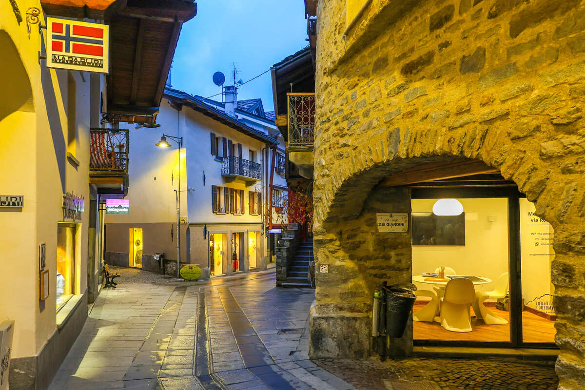 Centre historique de Courmayeur, Italie