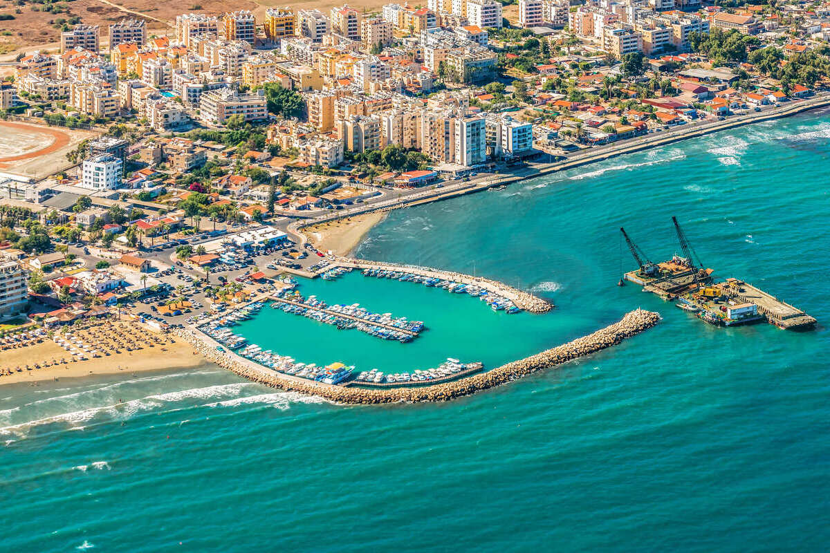 Vue aérienne de Larnaca, Chypre