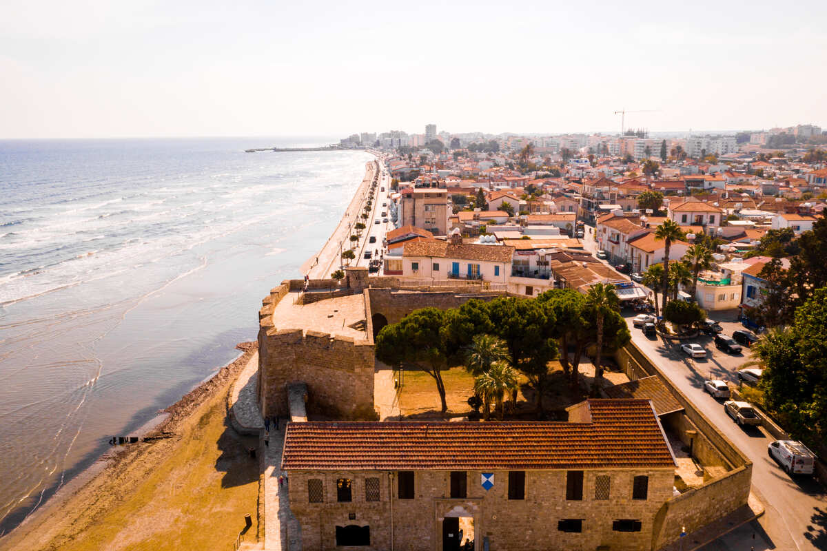 Vue panoramique du front de mer de Larnaca, Chypre