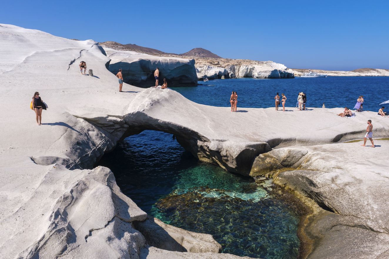Plage de Sarakiniko, Milos (Grèce)