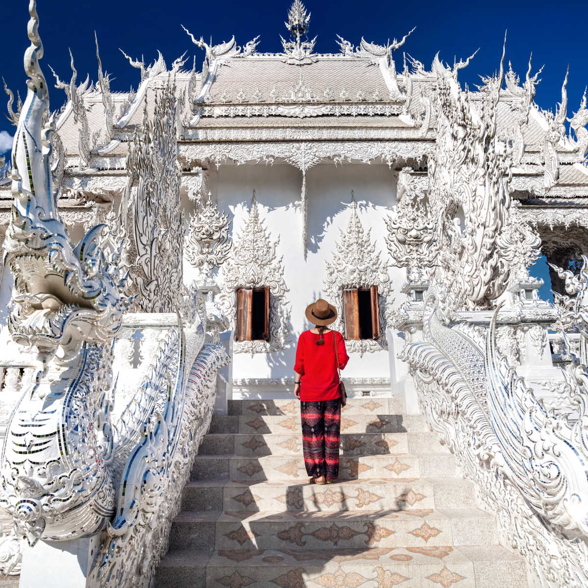 Wat Rong Khun Le Temple Blanc à Chiang Rai, Thaïlande