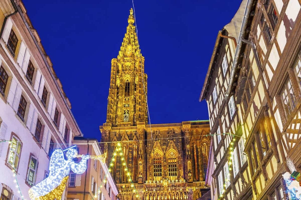 Cathédrale de Strasbourg à Noël, France