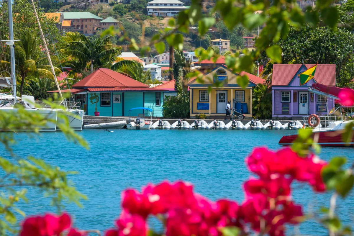 St George's, île de Grenade, dans l'océan des Caraïbes. À la marina Camper & Nicholsons de Port Louis
