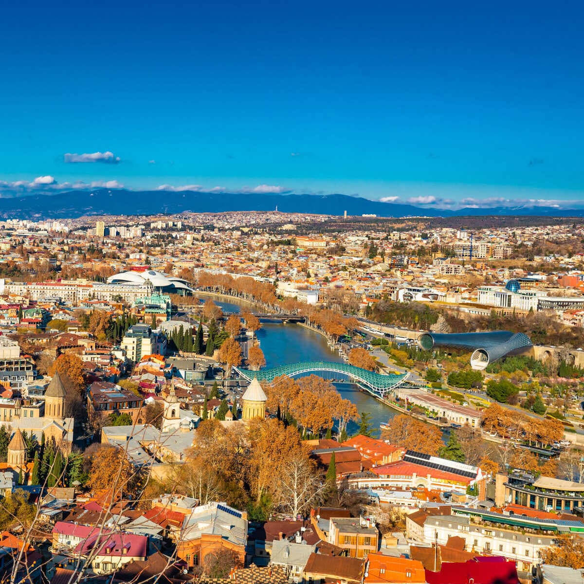 Vue panoramique du centre de Tbilissi, Géorgie