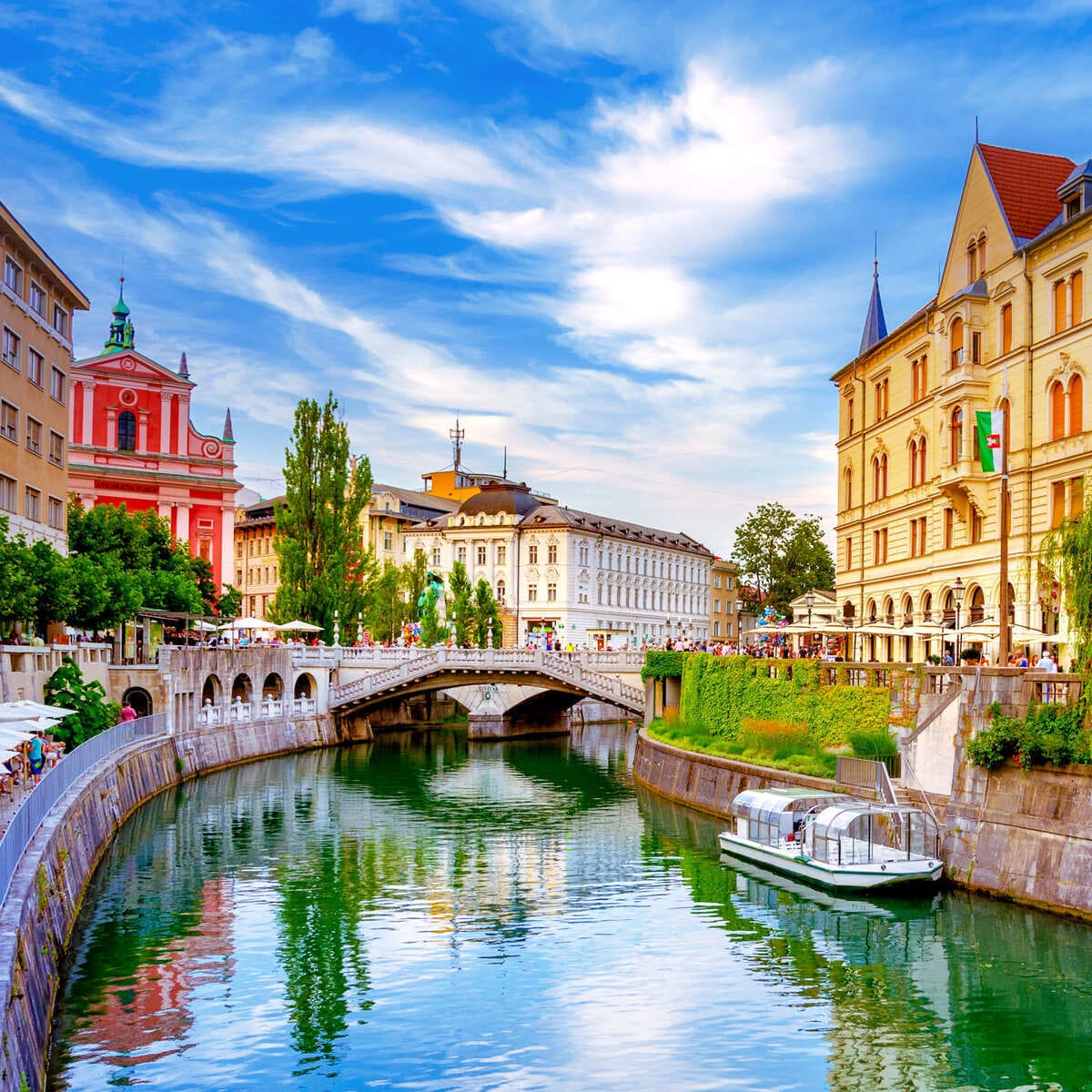 Rivière Ljubljanica à Ljubljana, Slovénie
