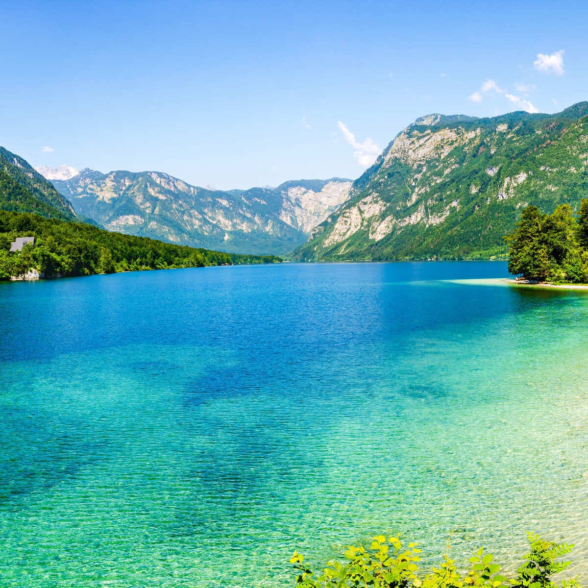 Lac Bohinj en Slovénie