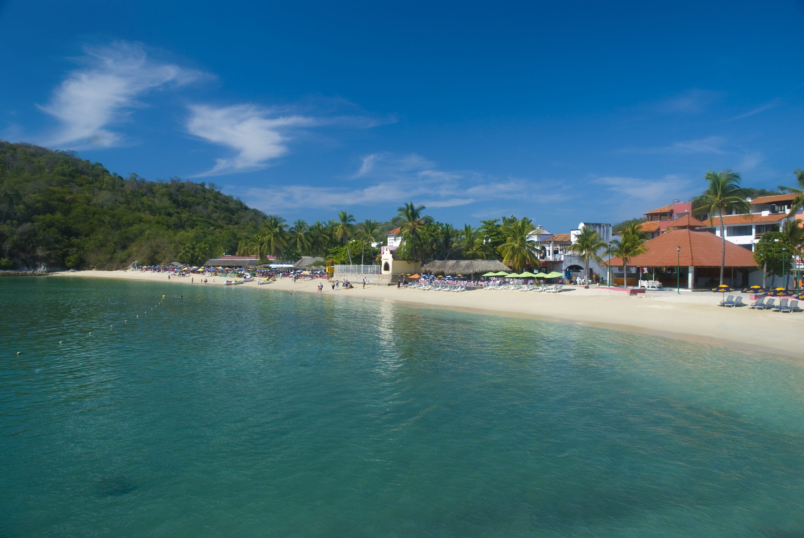 Belle,Tropicale,Plage,À,Huatulco,,Oaxaca,,Mexique