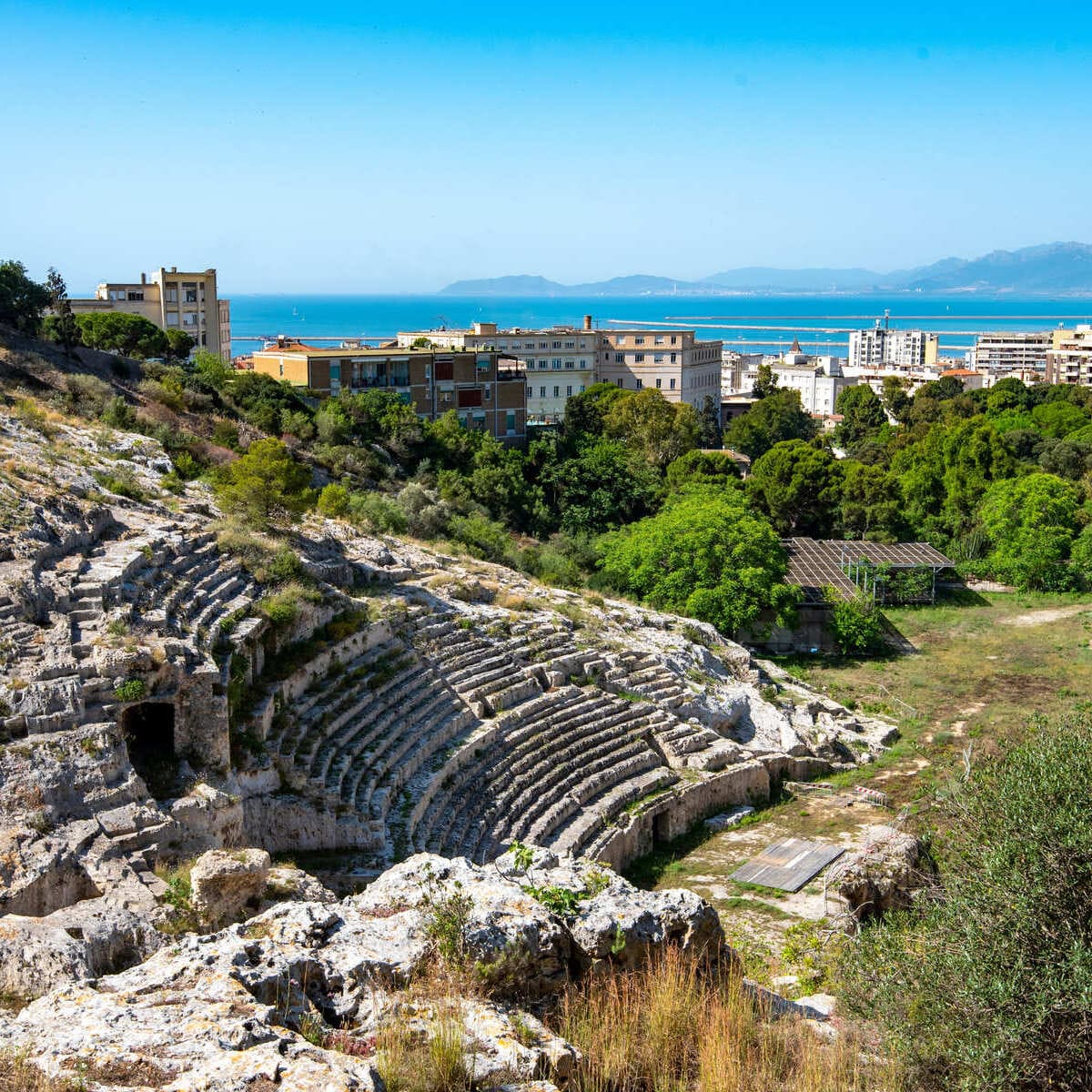 L'amphithéâtre romain de Cagliari, Sardaigne, Italie