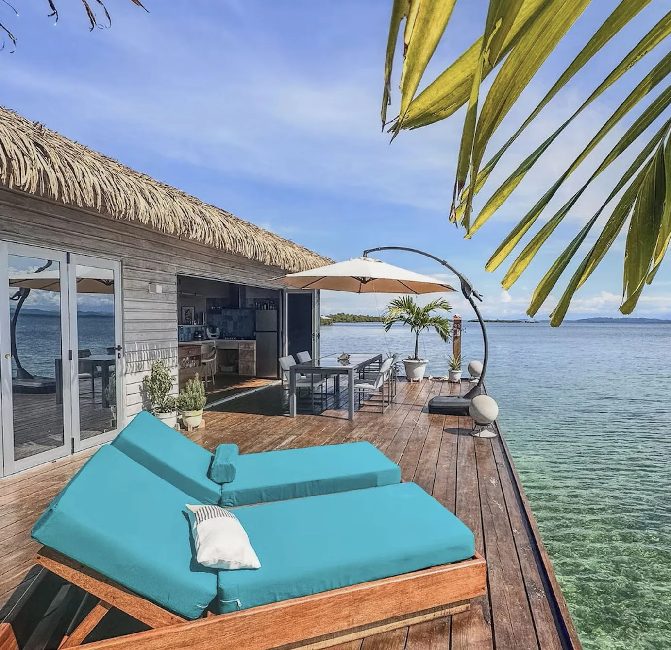 Terrasse de bungalow sur pilotis