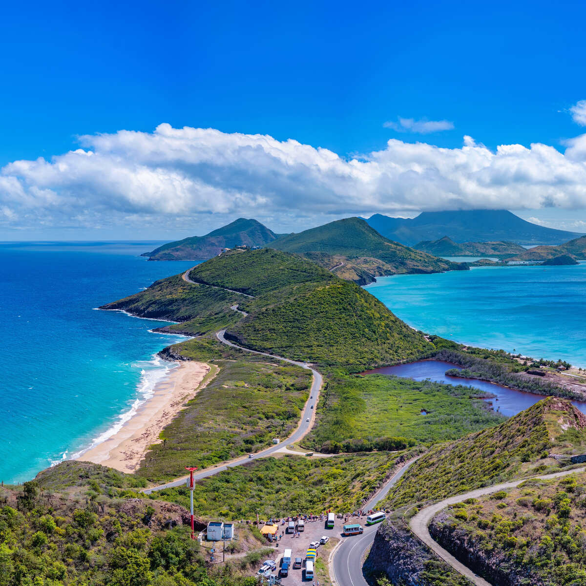 Vue aérienne de Saint-Kitts-et-Nevis