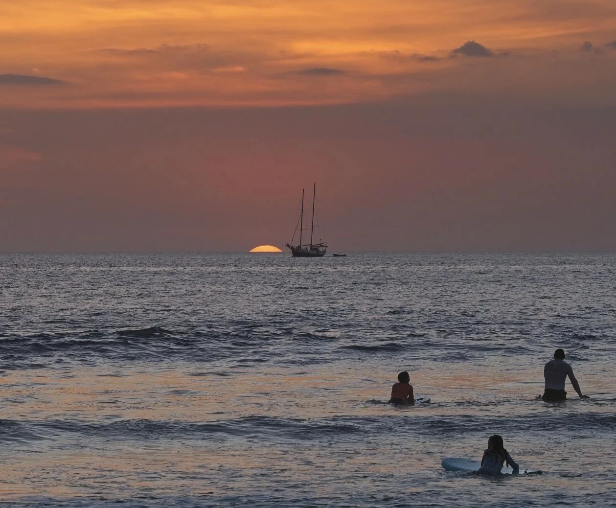 Coucher de soleil sur la Playa Grande