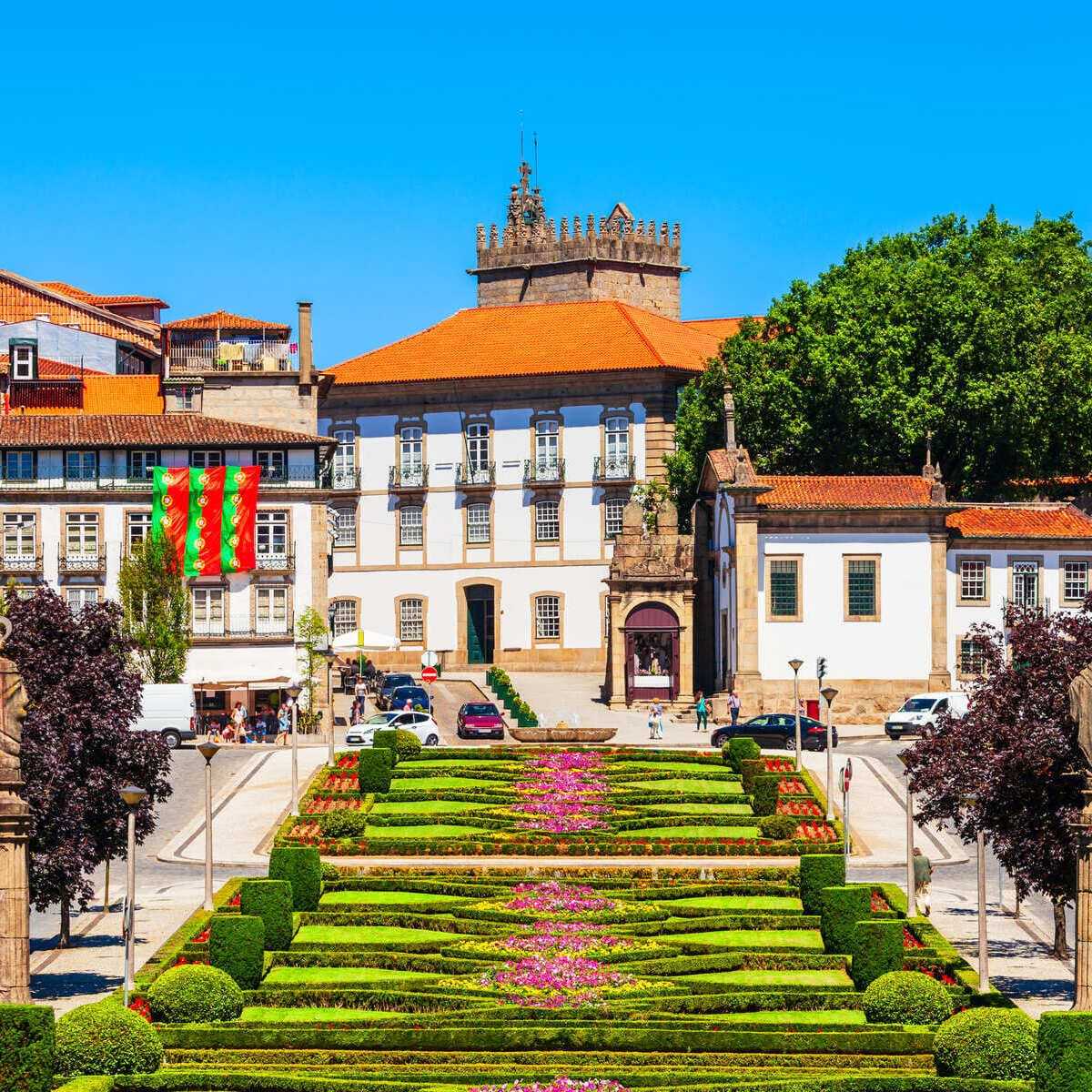 Jardin de la ville historique de Guimaraes, Portugal