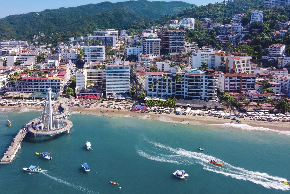 Plage et vieille ville de Puerto Vallarta