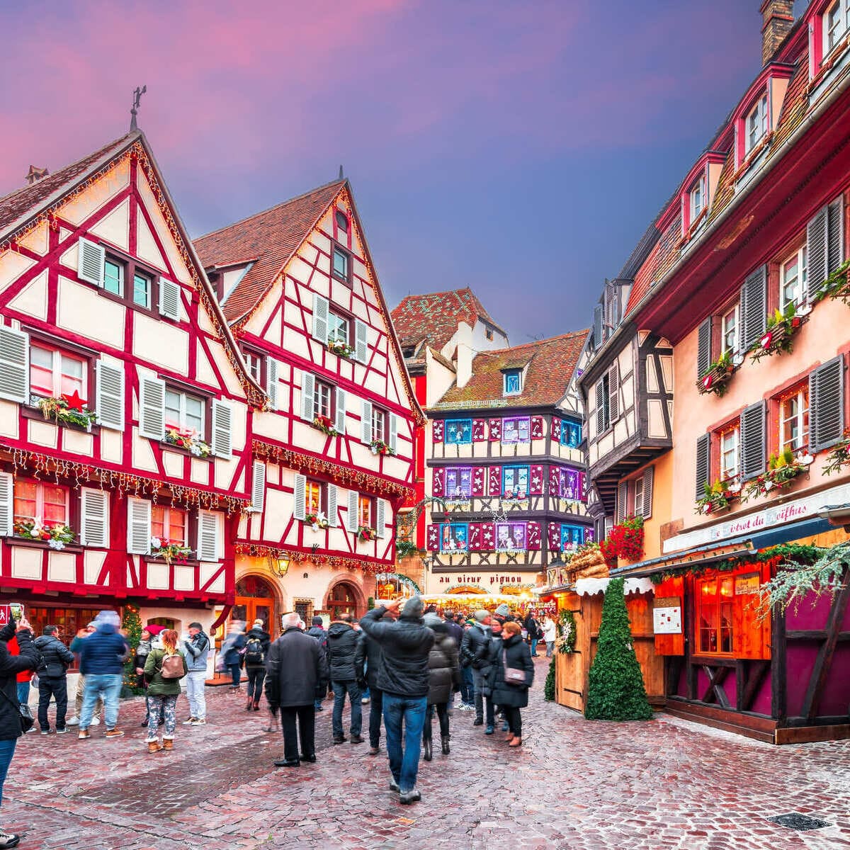 Vieille ville de Colmar en France à Noël
