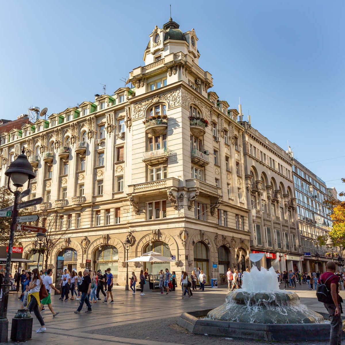 Bâtiments Belle Epoque à Knez Mihailova, Belgrade, Serbie